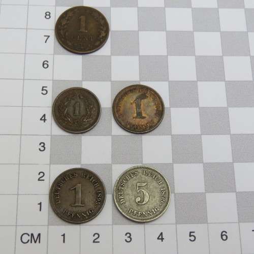 Lot of 5 coins - Each one older than 100 years