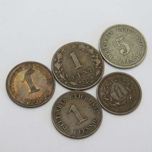 Lot of 5 coins - Each one older than 100 years