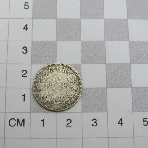 1893 ZAR Kruger sixpence