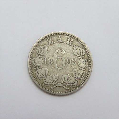 1893 ZAR Kruger sixpence