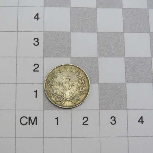 1896 ZAR Kruger three pence AU with mint lustre