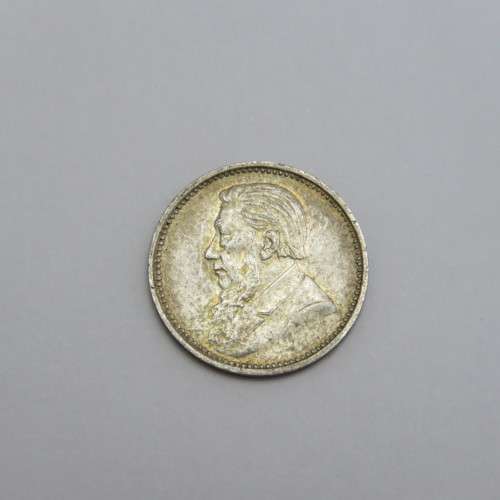 1896 ZAR Kruger three pence AU with mint lustre