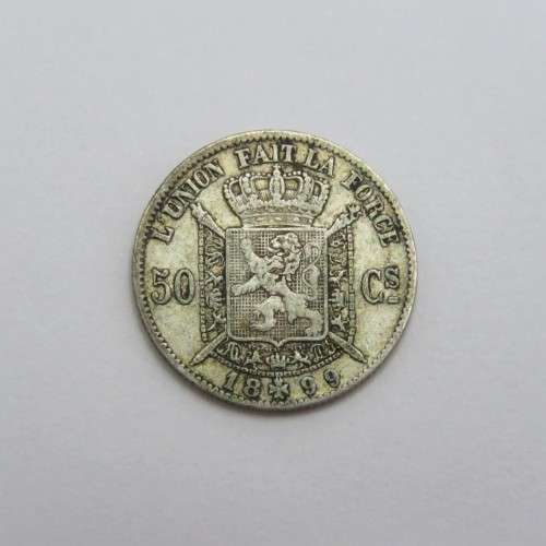1899 Belgium silver 50 Centimes