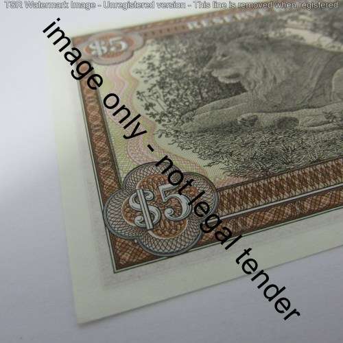 Rhodesia Reserve bank of Rhodesia Five Dollars - 20 October 1978 - crisp uncirculated