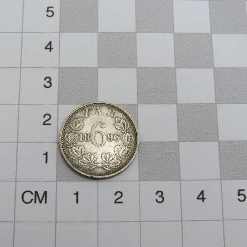 1896 ZAR Kruger sixpence XF