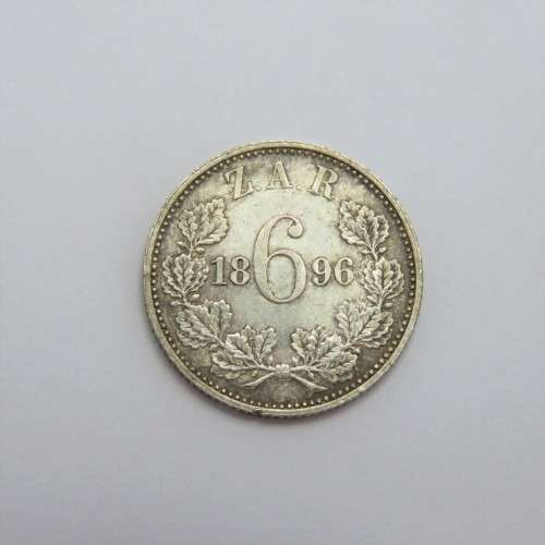 1896 ZAR Kruger sixpence XF