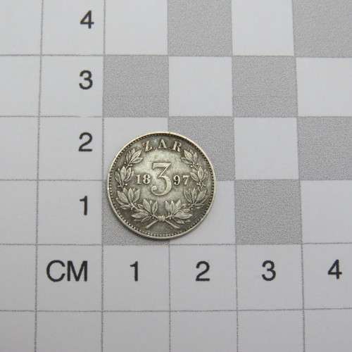 1897 ZAR Kruger three pence VF