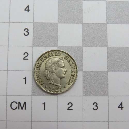 1927 B Switzerland 5 rappen AU