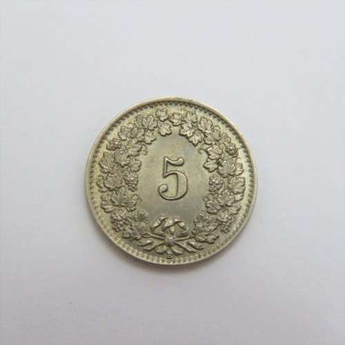 1927 B Switzerland 5 rappen AU