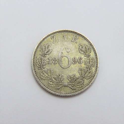 1896 ZAR Kruger sixpence XF