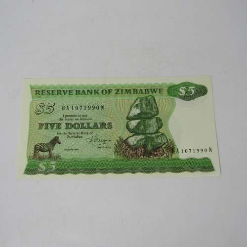Zimbabwe 3rd issue uncirculated set - $2, $5, $10. $20 - Harare 1983