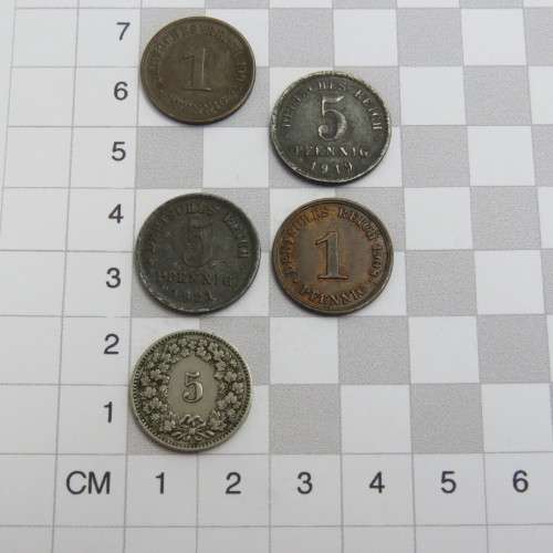 Lot of 5 coins - Each one older than 100 years