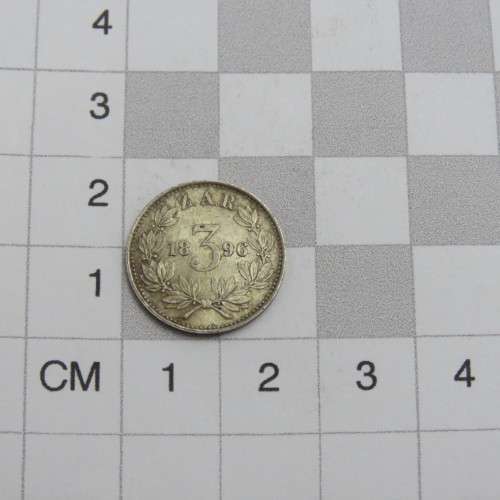 1896 ZAR Kruger three pence - Uncirculated