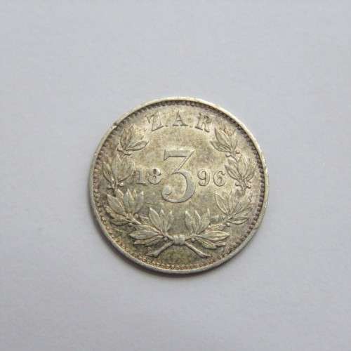 1896 ZAR Kruger three pence - Uncirculated