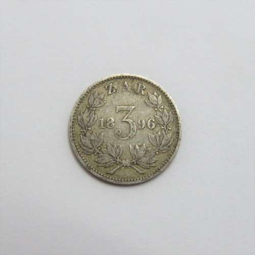 1896 ZAR Kruger three pence VF