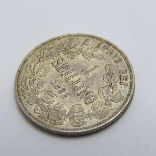 1892 ZAR Kruger shilling AU+