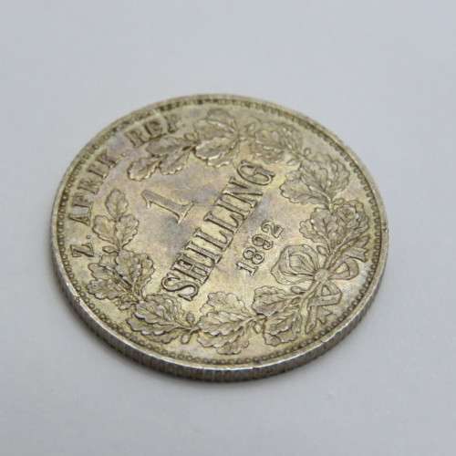 1892 ZAR Kruger shilling AU+