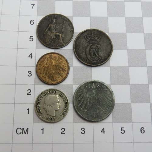 Lot of 5 old coins - Each one over 100 years old