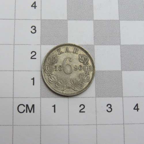 1896 and 1897 ZAR Kruger sixpence coins XF or better