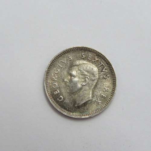 1949 South Africa three pence UNC