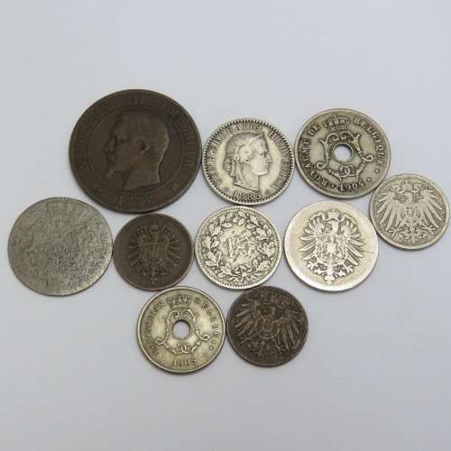 Lot of 10 antique coins - All over 100 years old each
