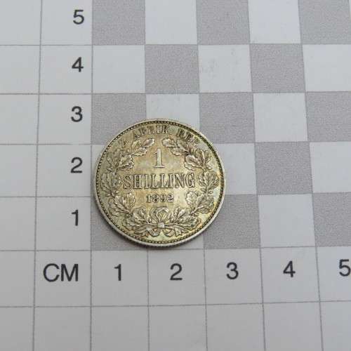 1892 ZAR Kruger shilling AU