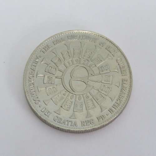 2006 Great Britain TDC 5 Pound crown QE2 80th birthday - Silver