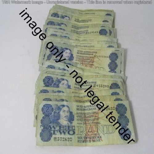 Lot of 46 old South Africa R2 notes