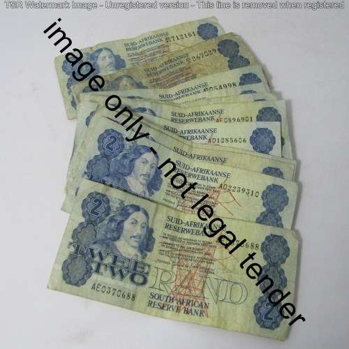 Lot of 46 old South Africa R2 notes