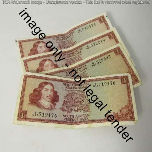 Lot of 15 old well used South Africa banknotes