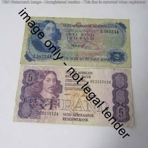 Lot of 9 old South Africa banknotes - all different issues