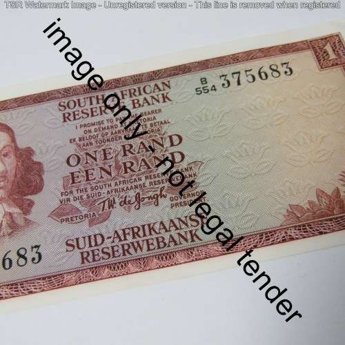 TW de Jongh 3rd issue Pair of uncirculated R1 notes with Consecutive numbers