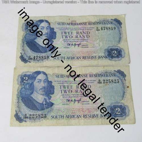 Lot of 10 old South Africa banknotes