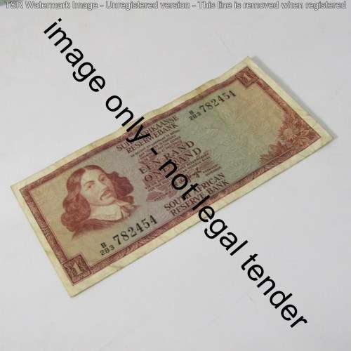 Old South Africa R1, R2, R5 and R10 banknotes