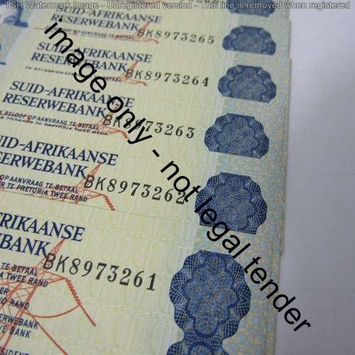 GPC de Kock 3rd issue - Lot of 10 uncirculated R2 banknotes with consecutive numbers
