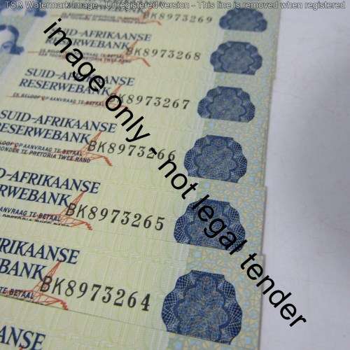 GPC de Kock 3rd issue - Lot of 10 uncirculated R2 banknotes with consecutive numbers