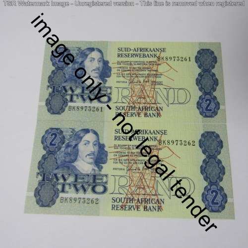 GPC de Kock 3rd issue - Lot of 10 uncirculated R2 banknotes with consecutive numbers