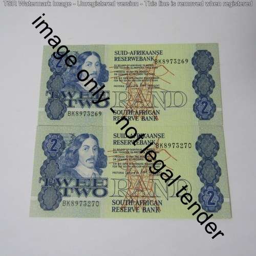GPC de Kock 3rd issue - Lot of 10 uncirculated R2 banknotes with consecutive numbers