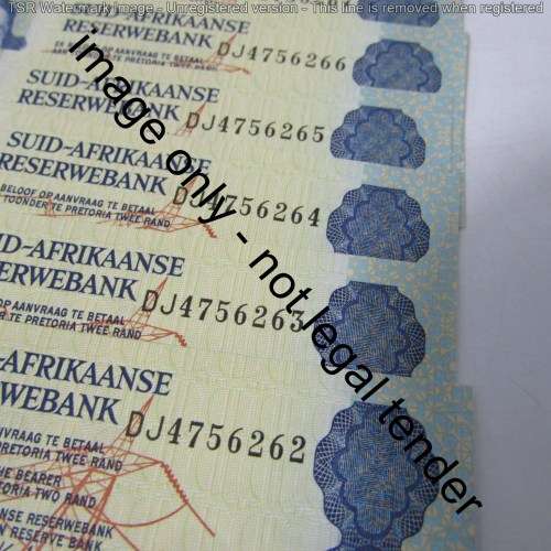 GPC de Kock 3rd issue - Lot of 9 uncirculated R2 banknotes with consecutive numbers