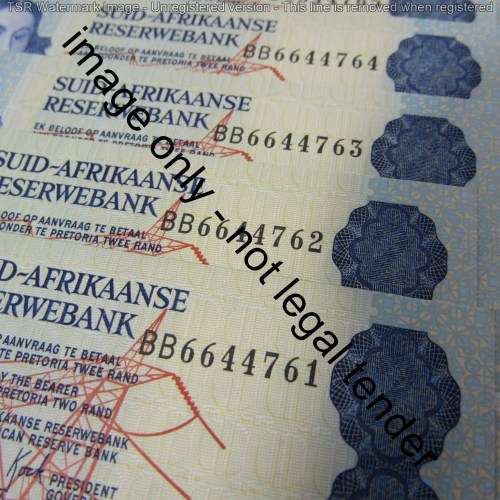 GPC de Kock 3rd issue - Lot of 10 uncirculated R2 banknotes with consecutive numbers