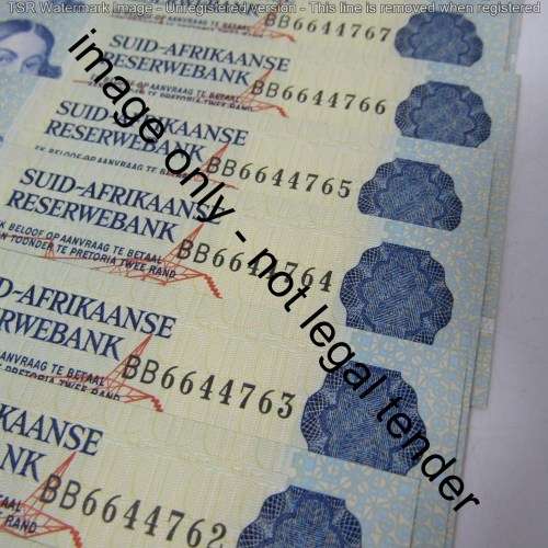 GPC de Kock 3rd issue - Lot of 10 uncirculated R2 banknotes with consecutive numbers