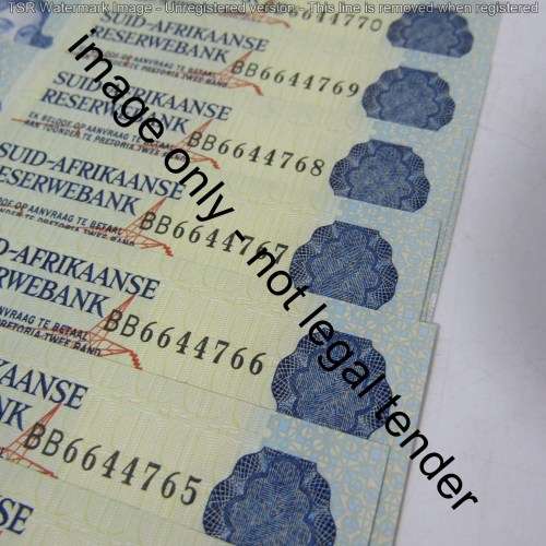GPC de Kock 3rd issue - Lot of 10 uncirculated R2 banknotes with consecutive numbers