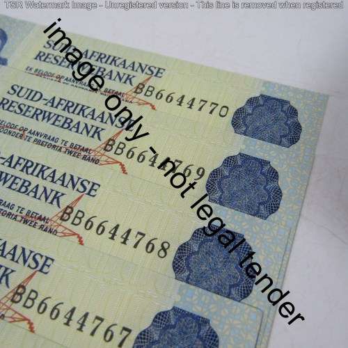 GPC de Kock 3rd issue - Lot of 10 uncirculated R2 banknotes with consecutive numbers