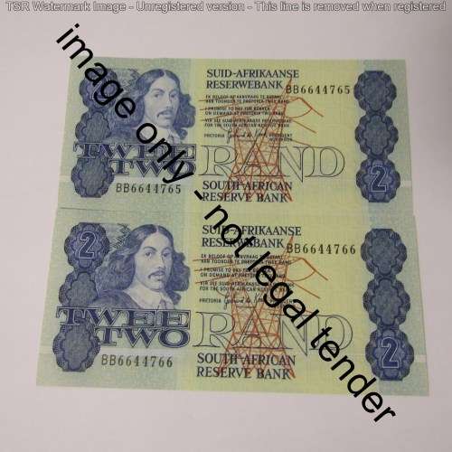 GPC de Kock 3rd issue - Lot of 10 uncirculated R2 banknotes with consecutive numbers
