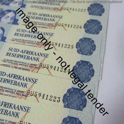 GPC de Kock 3rd issue - Lot of 10 uncirculated R2 banknotes with consecutive numbers