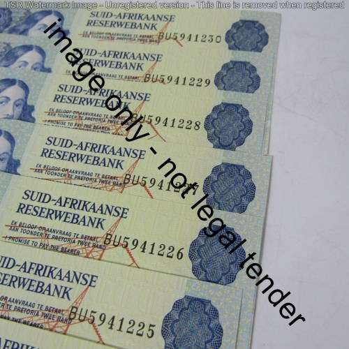 GPC de Kock 3rd issue - Lot of 10 uncirculated R2 banknotes with consecutive numbers