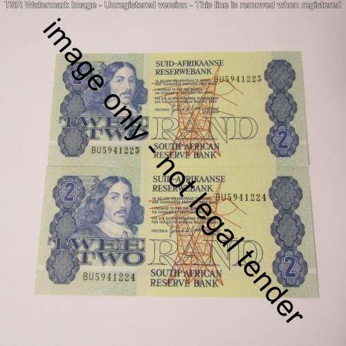 GPC de Kock 3rd issue - Lot of 10 uncirculated R2 banknotes with consecutive numbers
