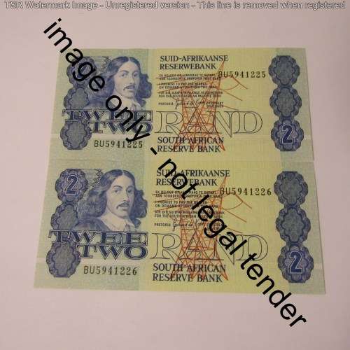 GPC de Kock 3rd issue - Lot of 10 uncirculated R2 banknotes with consecutive numbers