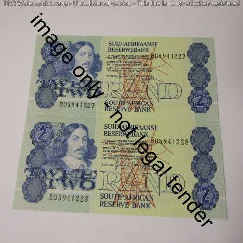 GPC de Kock 3rd issue - Lot of 10 uncirculated R2 banknotes with consecutive numbers