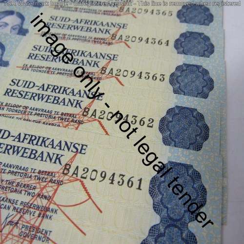 GPC de Kock 3rd issue - Lot of 10 uncirculated R2 banknotes with consecutive numbers